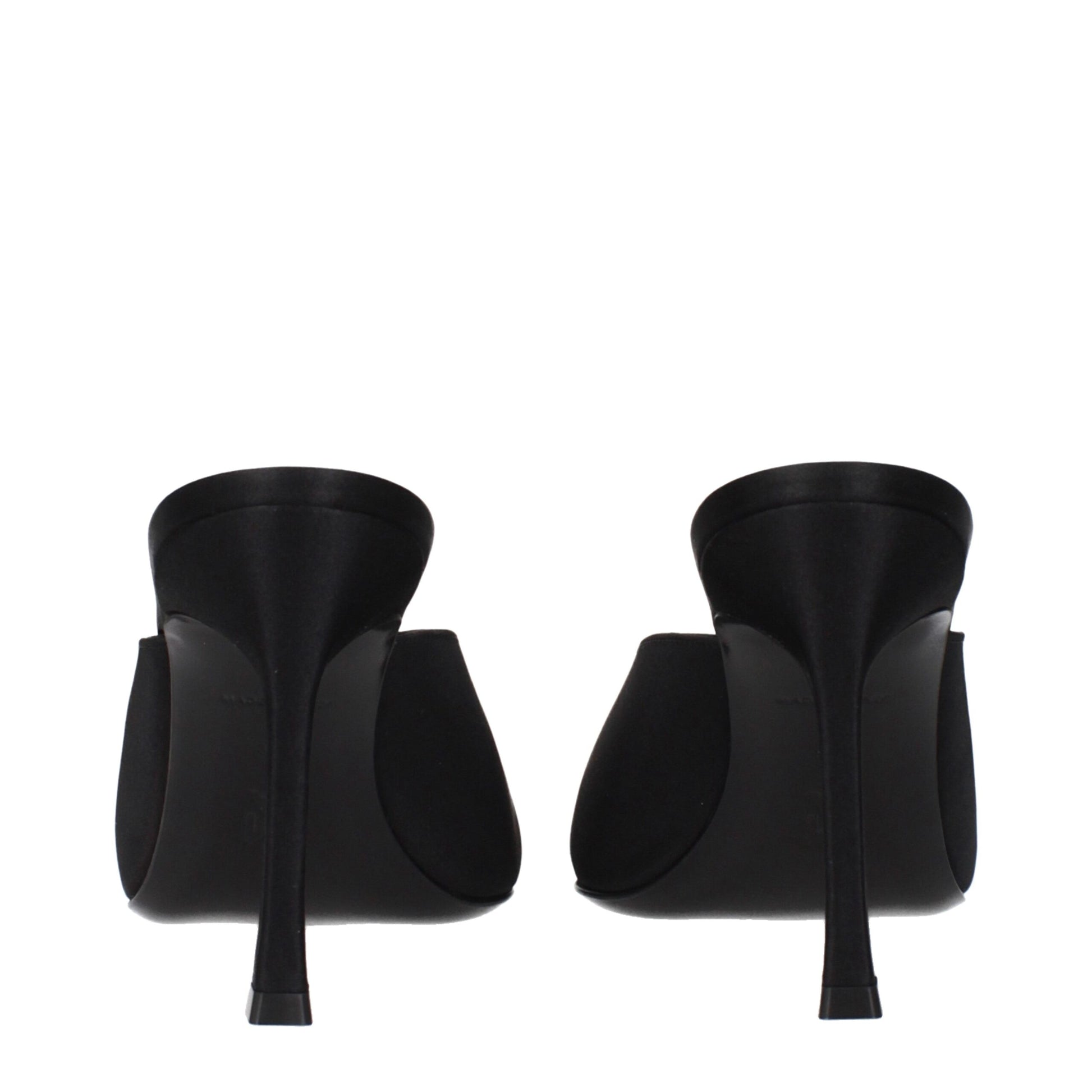 Black Satin High Heel Pumps Shoes Amina Muaddi