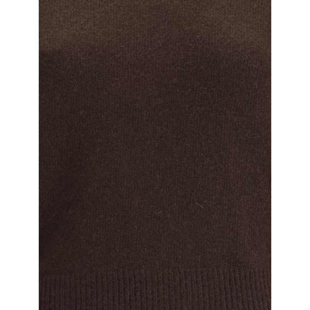Brown Fleece Wool Cashmere Sweater Knitwear Petar Petrov