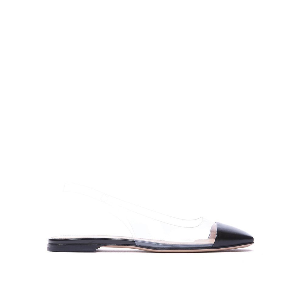 Black Plexiglass Ballet Flats Shoes Gianvito Rossi