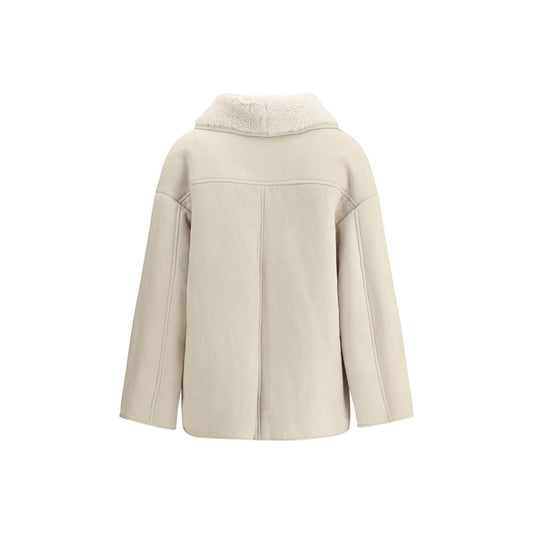 Cream Leather Coat Coats Salvatore Santoro