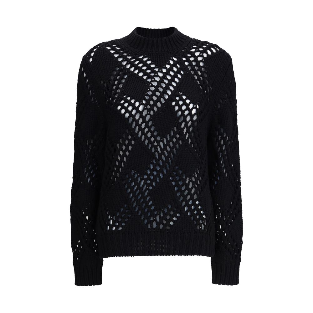 Black Fleece Wool Sweatshirt Knitwear Jil Sander
