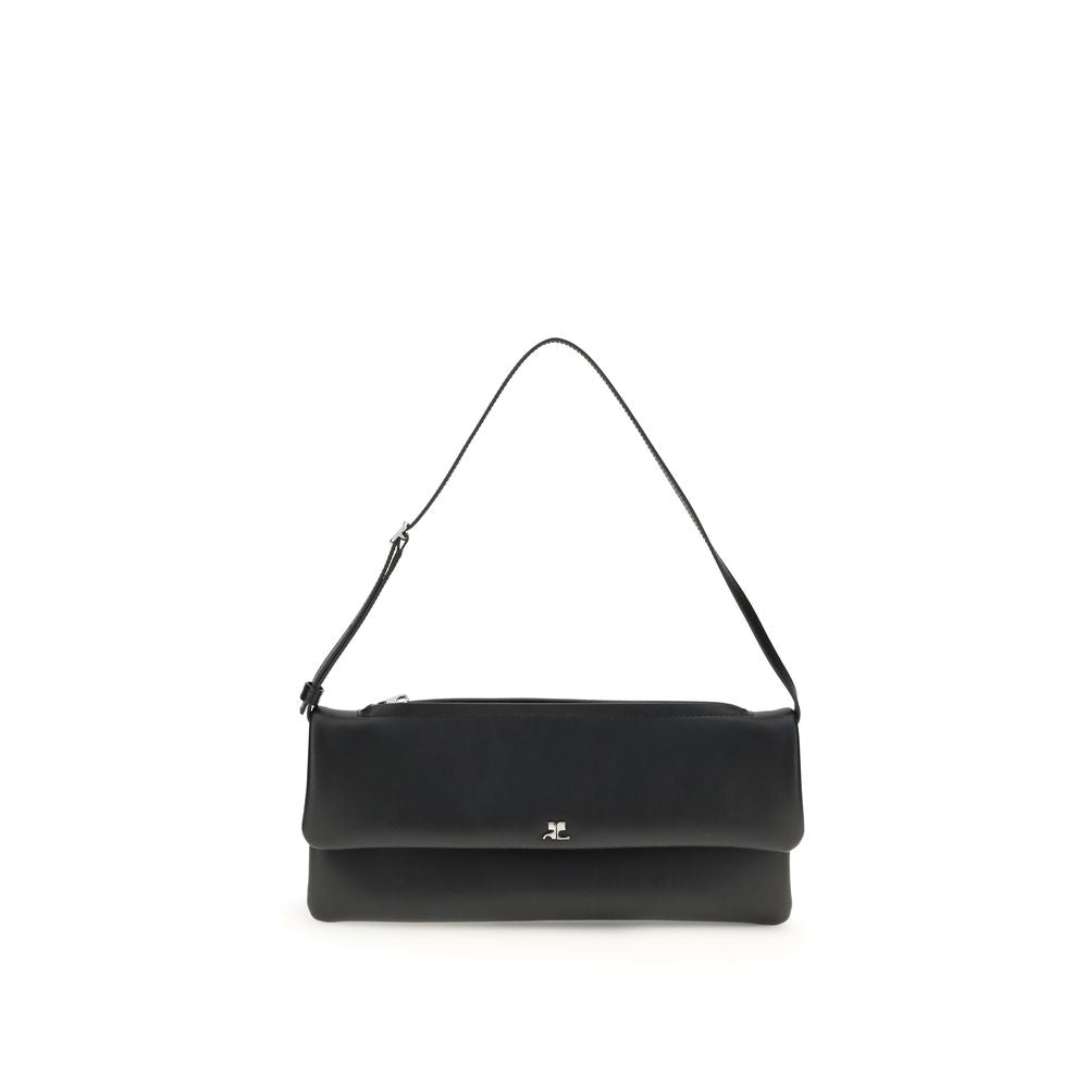 Black Calf Leather Bos Taurus Shoulder Bag Bags Courrèges