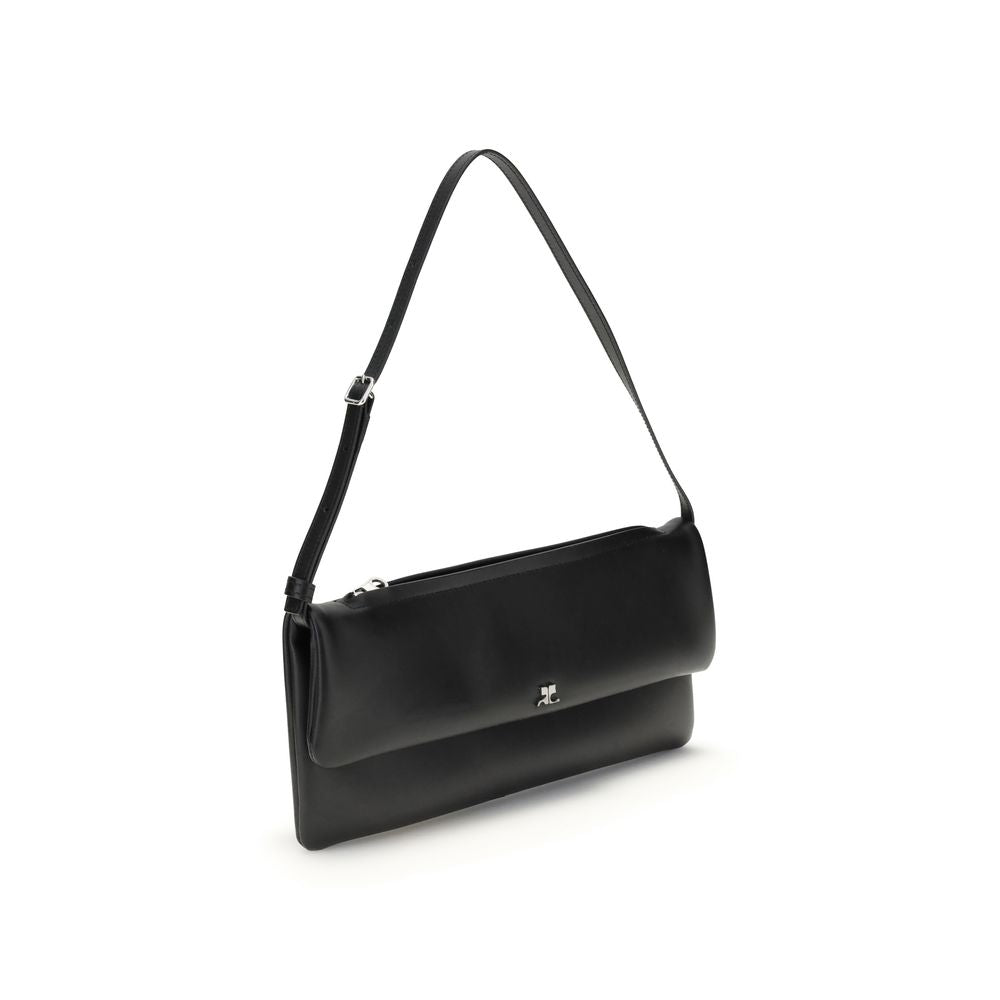 Black Calf Leather Bos Taurus Shoulder Bag Bags Courrèges