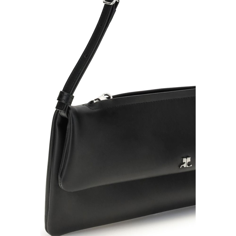 Black Calf Leather Bos Taurus Shoulder Bag Bags Courrèges