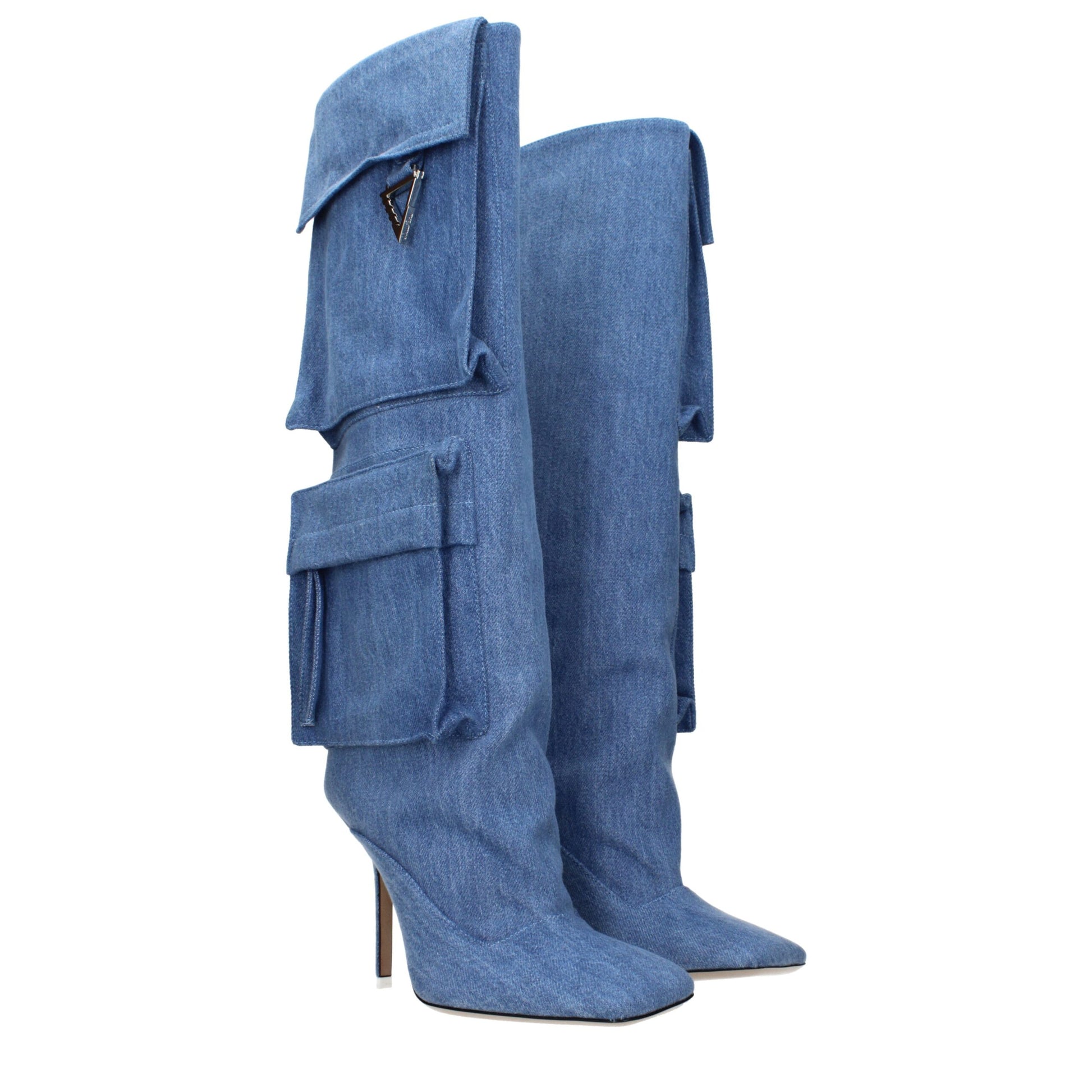 Light Blue Fabric Boots Shoes The Attico