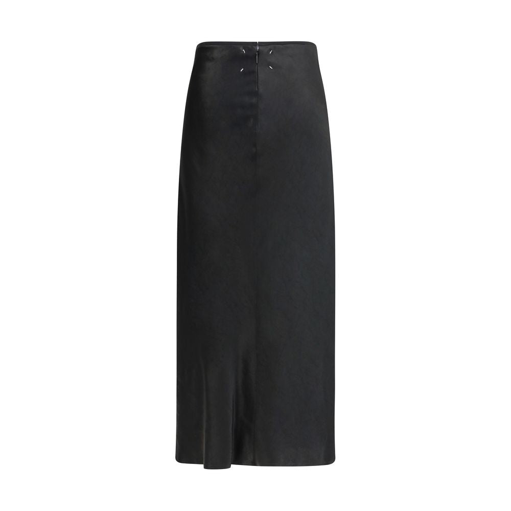 Black Acetate Midi Skirt Skirts Margiela