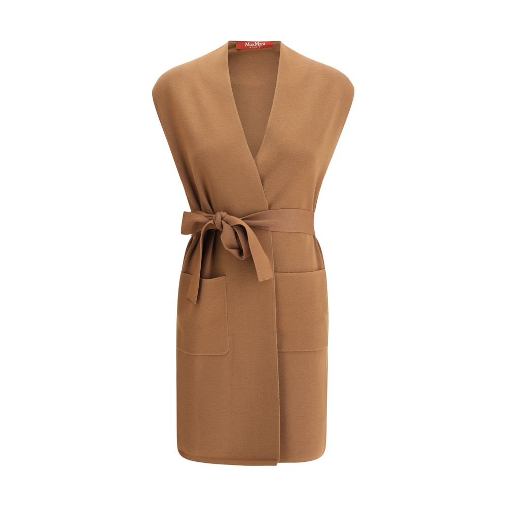 Brown Viscose Coat Coats Max Mara