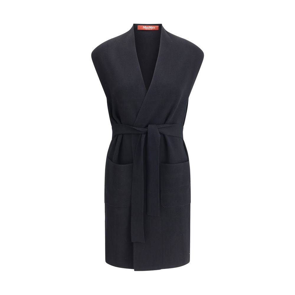 Black Viscose Coat Coats Max Mara