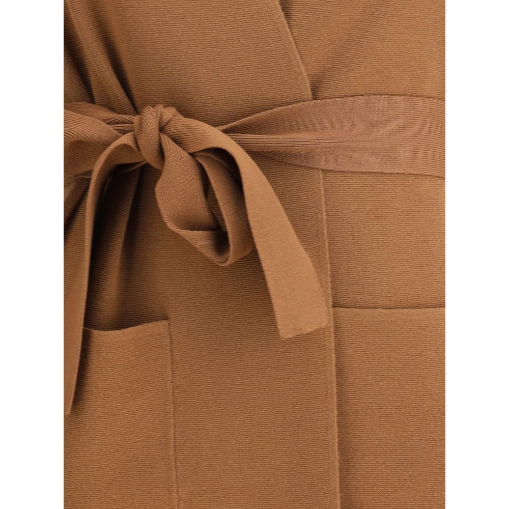 Brown Viscose Coat Coats Max Mara
