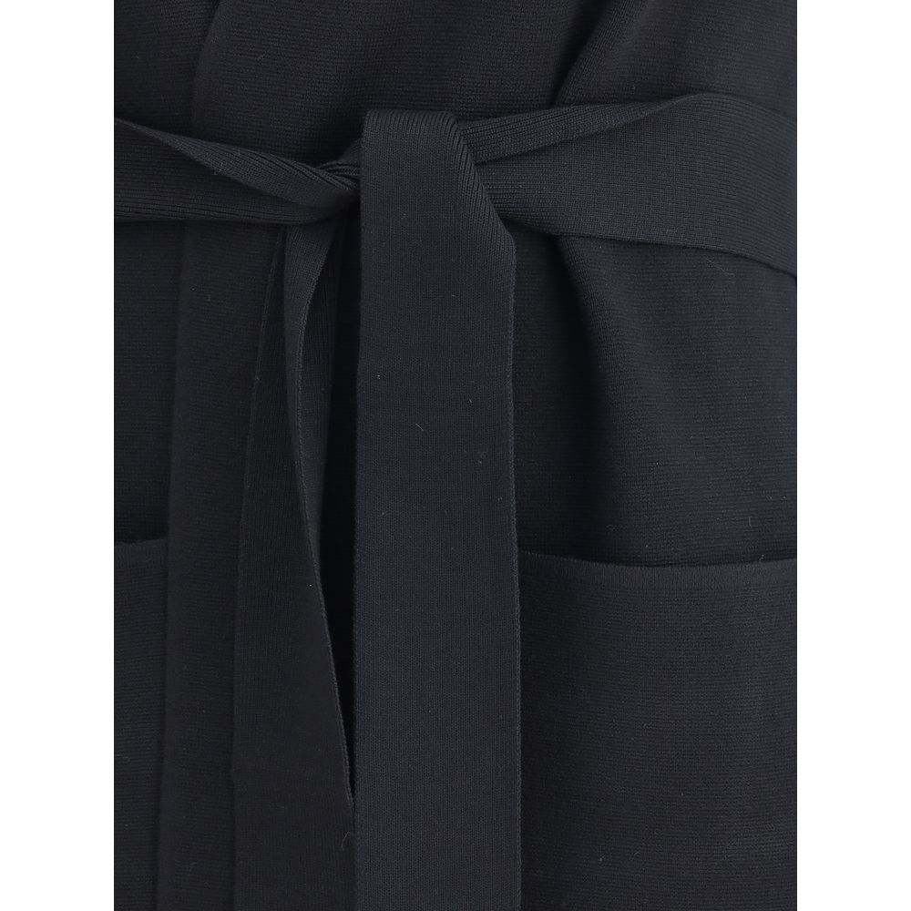 Black Viscose Coat Coats Max Mara