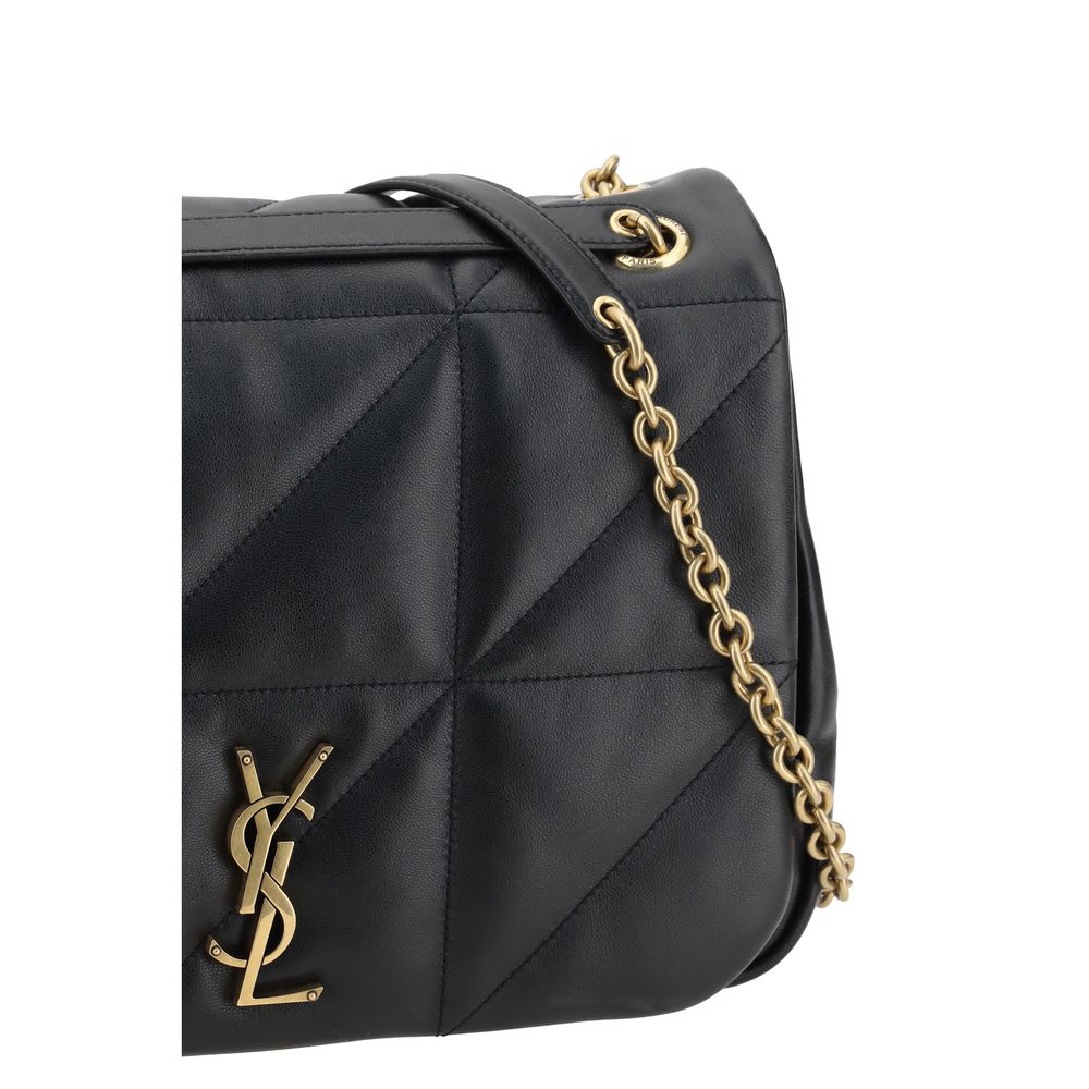 Black Calf Leather Bos Taurus Shoulder Bag Bags Saint Laurent