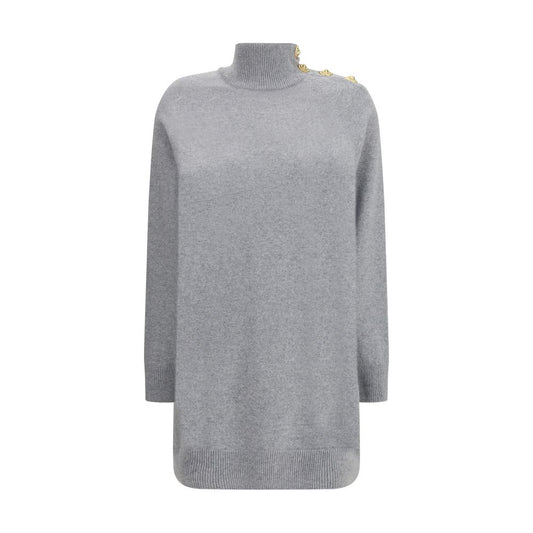 Gray Cashmere Casual Dress Dress Balmain