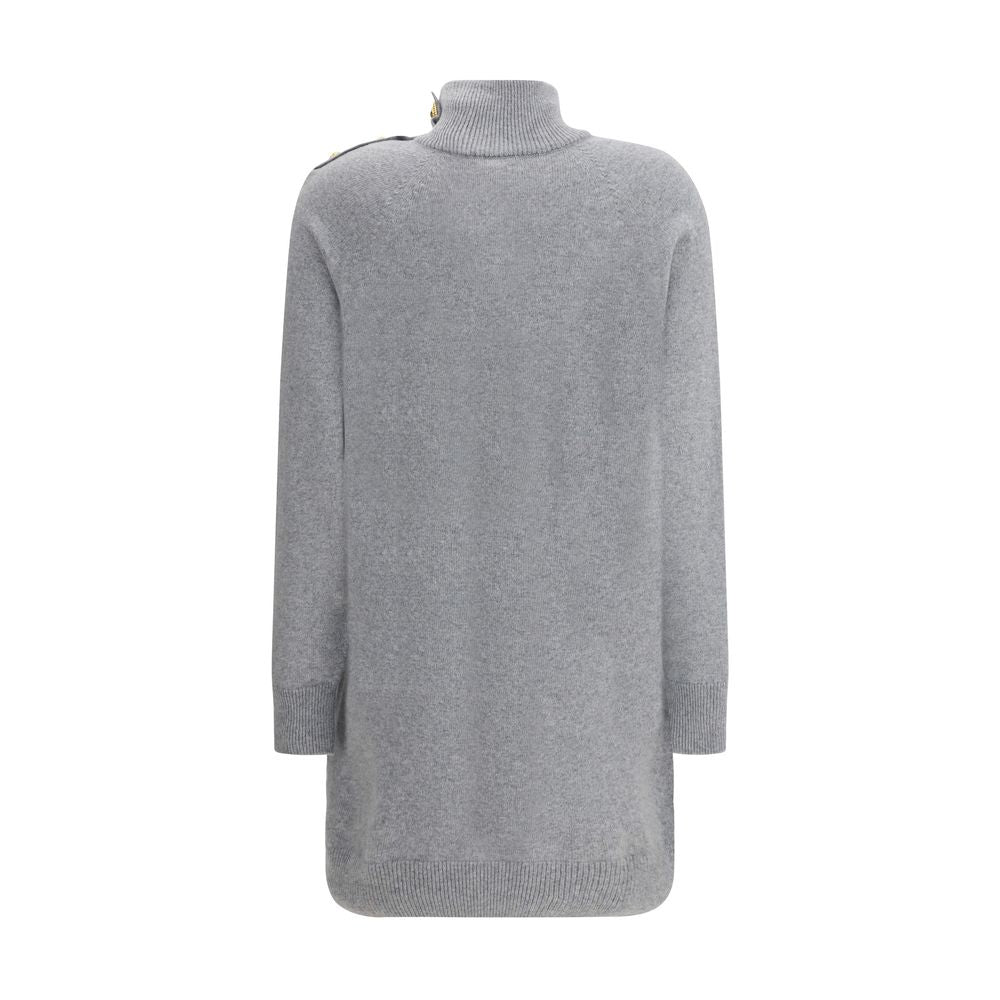 Gray Cashmere Casual Dress Dress Balmain