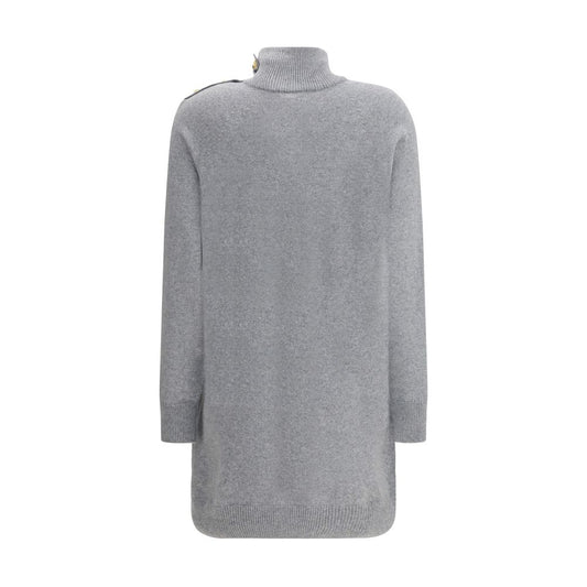 Gray Cashmere Casual Dress Dress Balmain