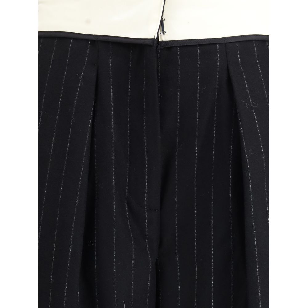 Black Wool Dress Pants Pants Forte_Forte