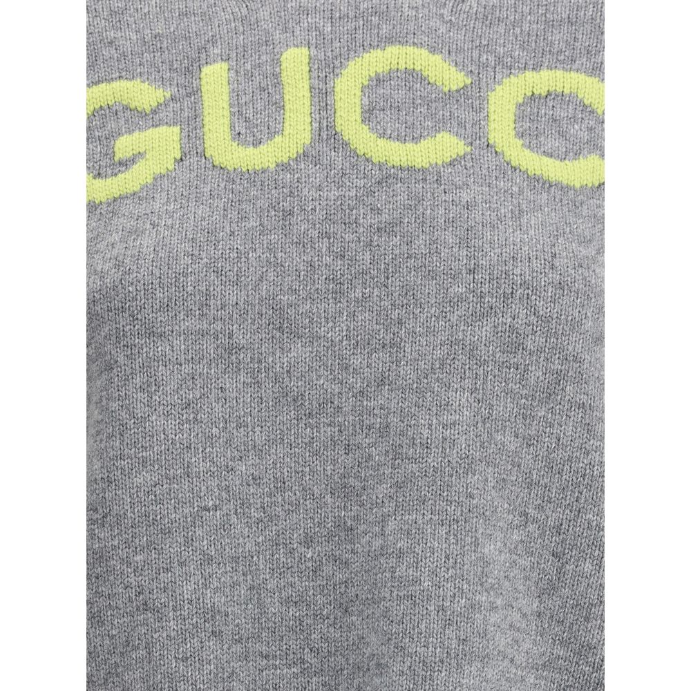 Gray Wool Sweatshirt Knitwear Gucci