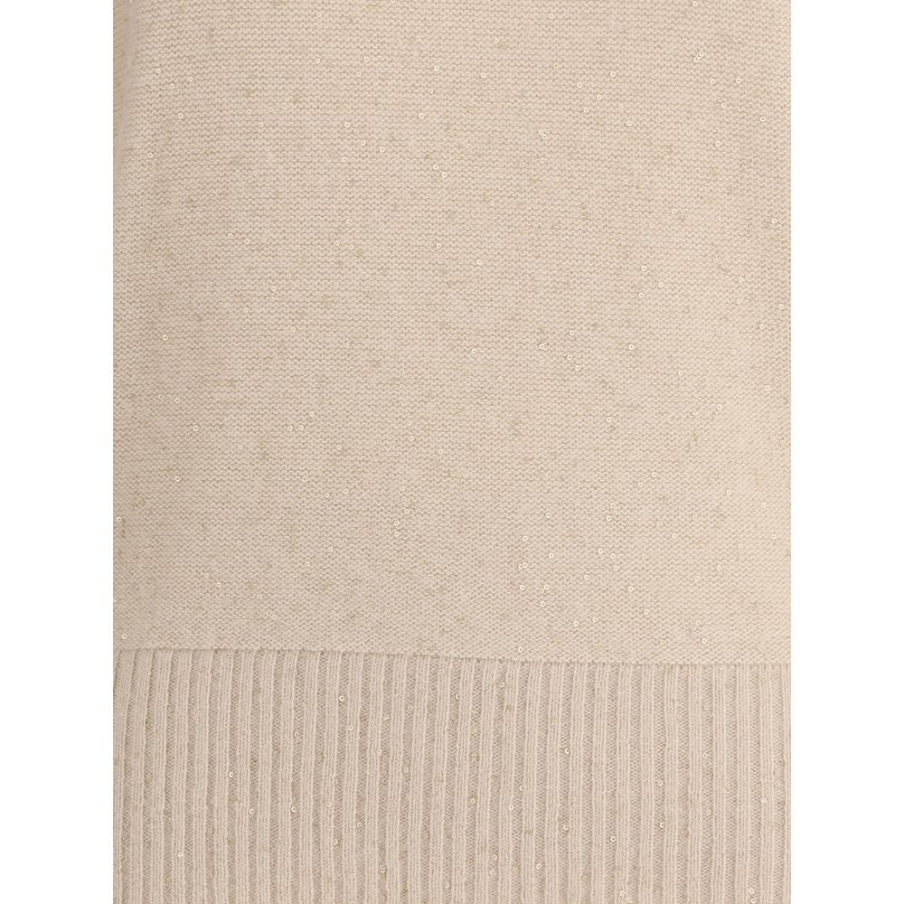 Beige Wool Turtleneck Knitwear Fabiana Filippi