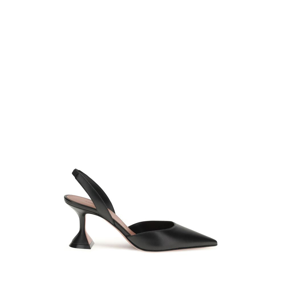 Black Calf Leather Bos Taurus Platform Pumps Shoes Amina Muaddi