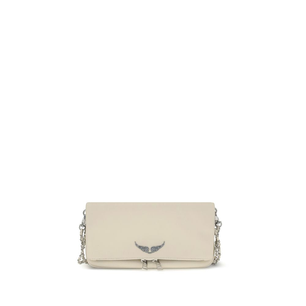 Cream Calf Leather Bos Taurus Shoulder Bag Bags Zadig & Voltaire