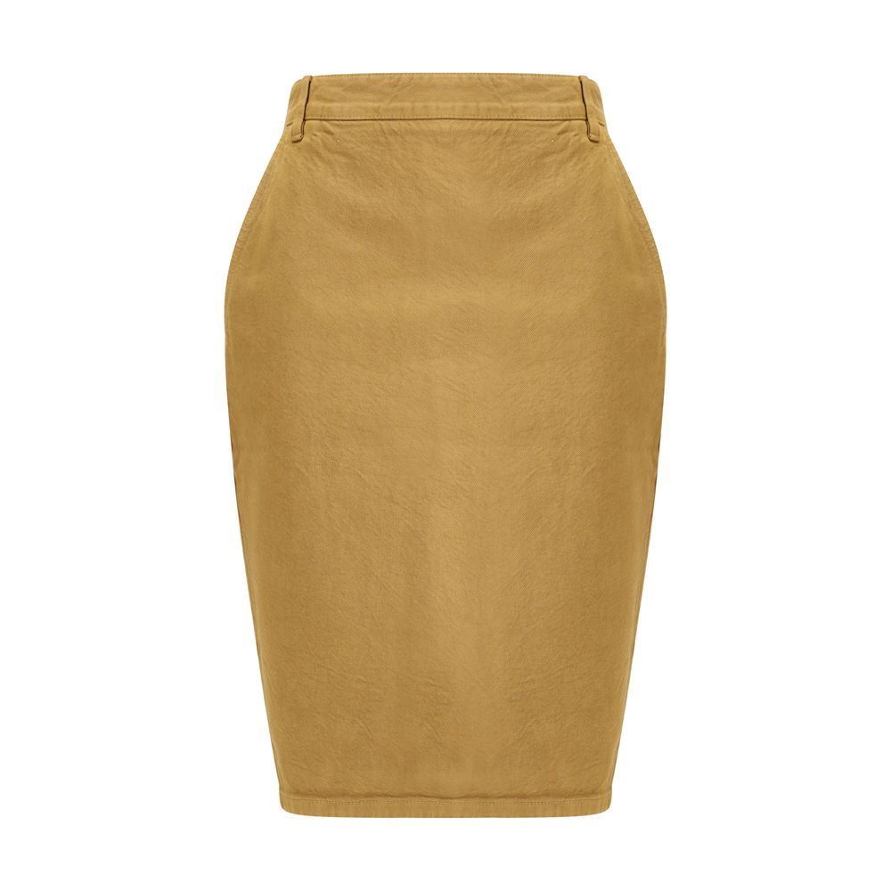 Beige Denim Skirt Skirts Saint Laurent