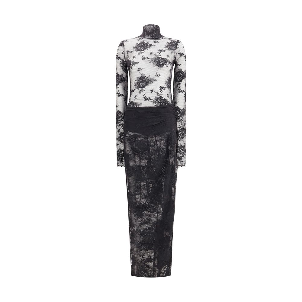 Black Nylon Jumpsuit Dress The Andamane