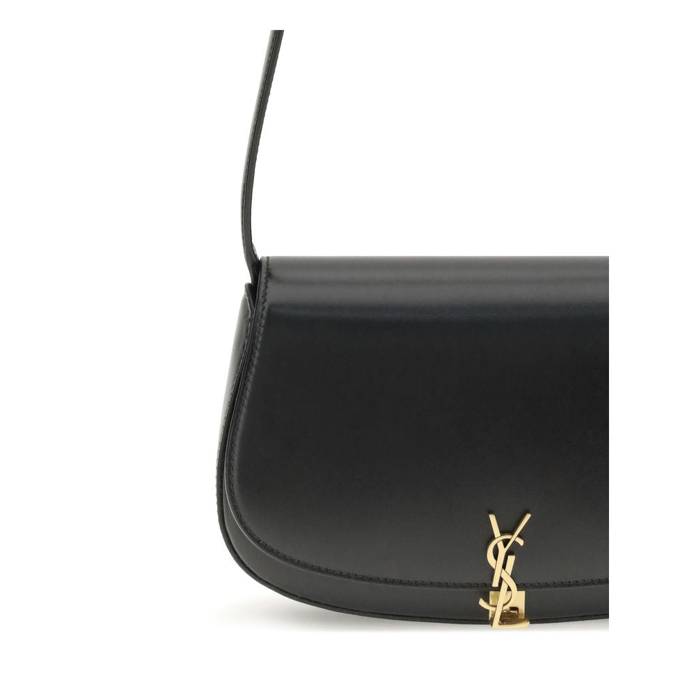 Black Calf Leather Bos Taurus Shoulder Bag Bags Saint Laurent