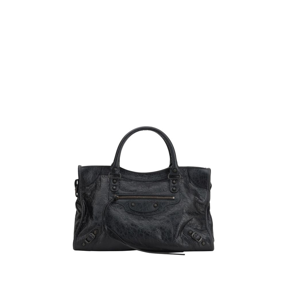 Black Calf Leather Bos Taurus Shoulder Bag Bags Balenciaga