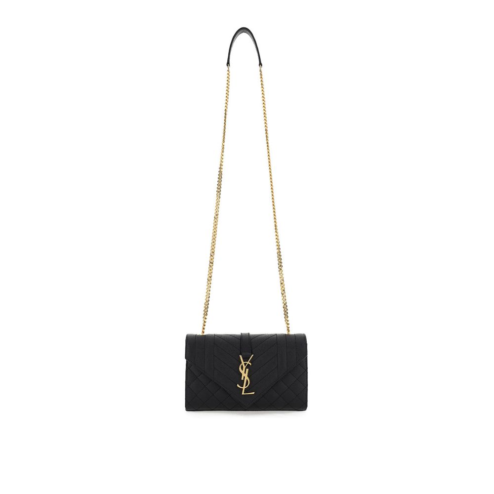 Black Calf Leather Bos Taurus Shoulder Bag Bags Saint Laurent