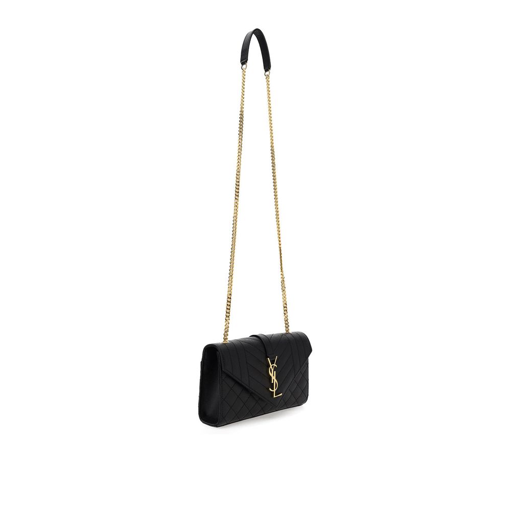 Black Calf Leather Bos Taurus Shoulder Bag Bags Saint Laurent