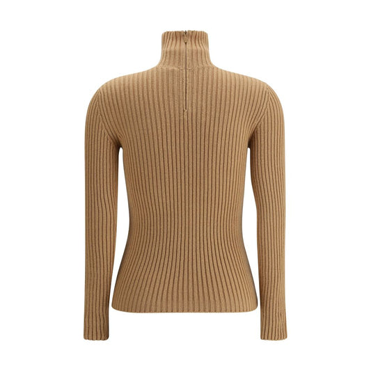 Beige Wool Long Sleeve T-Shirt Max Mara