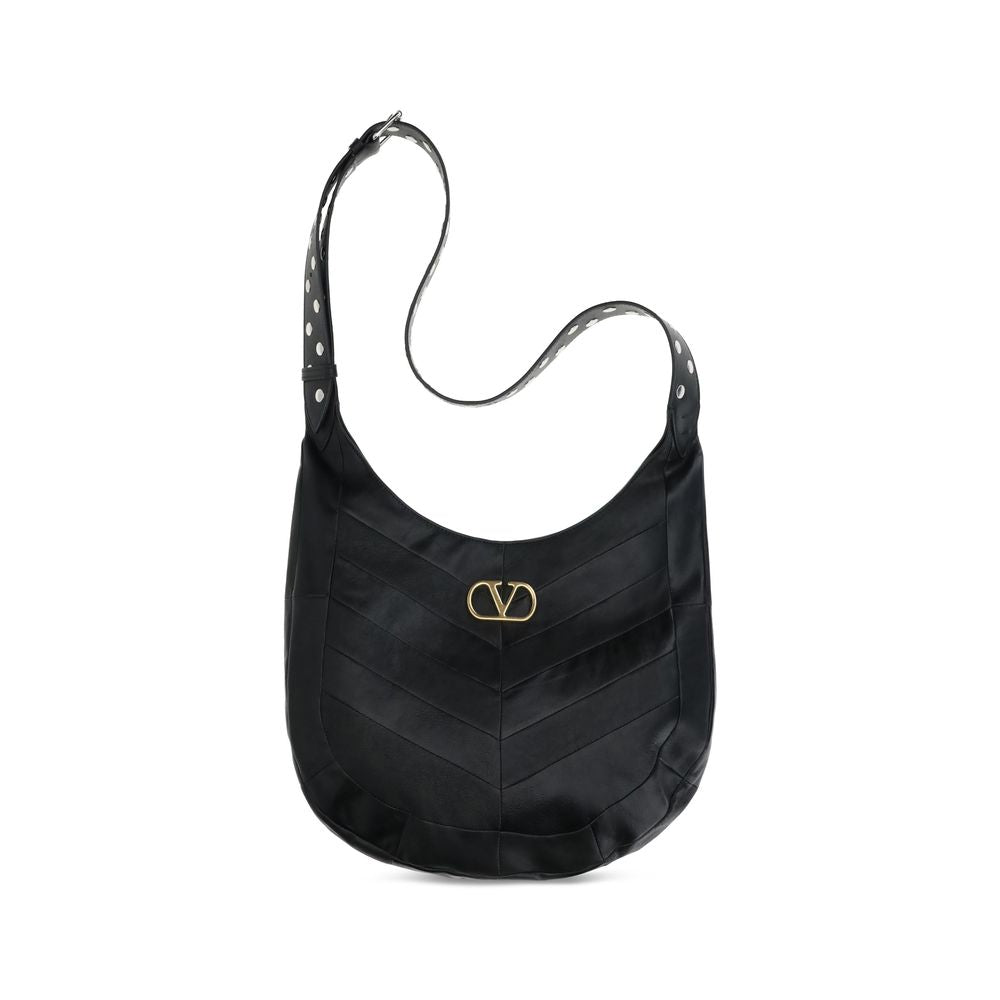 Black Leather Shoulder Bag Bags Valentino Garavani