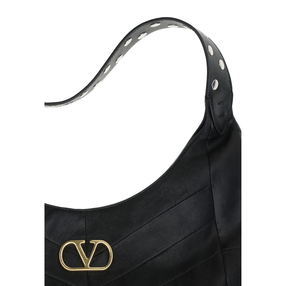 Black Leather Shoulder Bag Bags Valentino Garavani