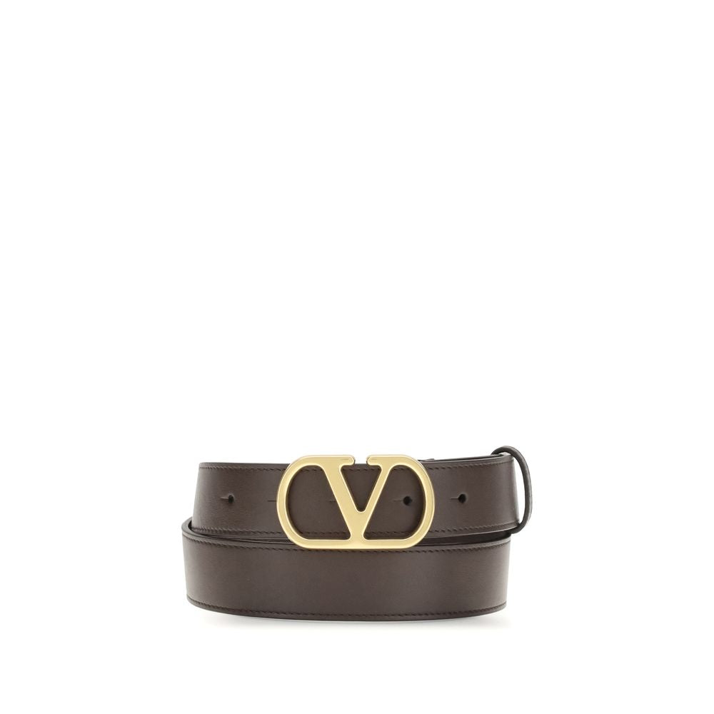 Brown Calf Leather Bos Taurus Regular Belt Belt Valentino Garavani