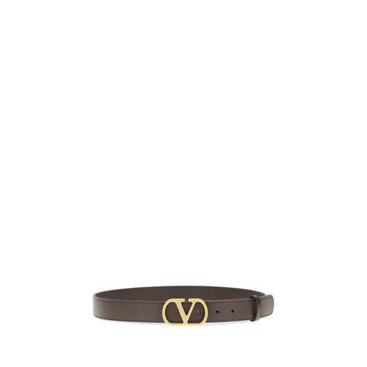 Brown Calf Leather Bos Taurus Regular Belt Belt Valentino Garavani