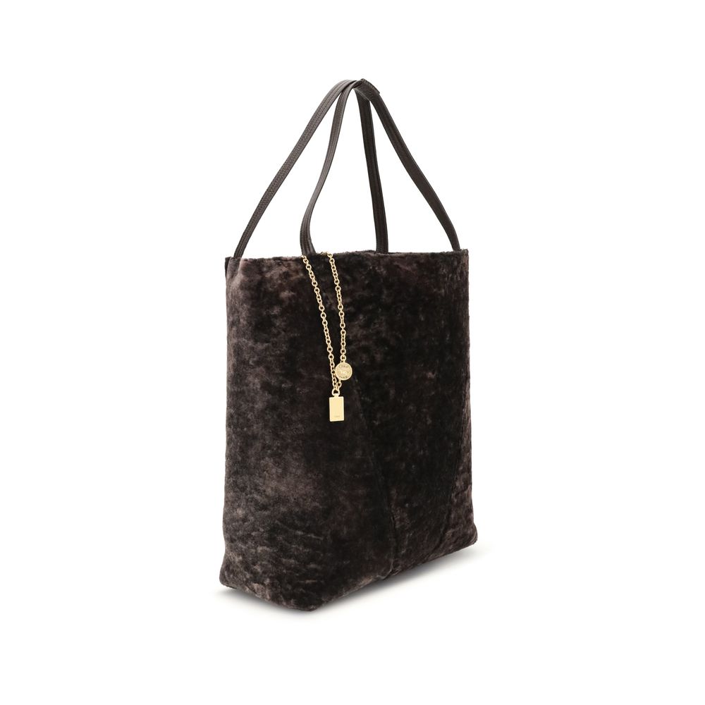 Brown Fur Shoulder Bag Bags Chloé
