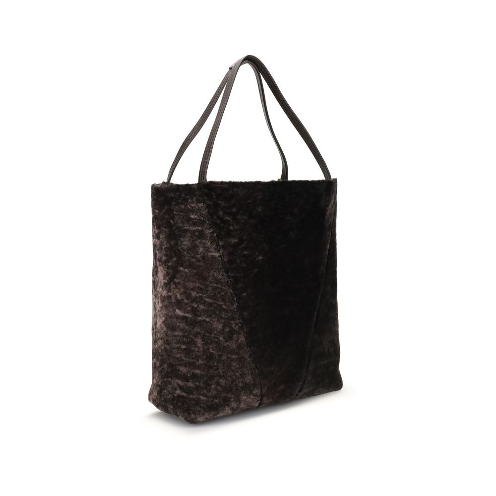 Brown Fur Shoulder Bag Bags Chloé