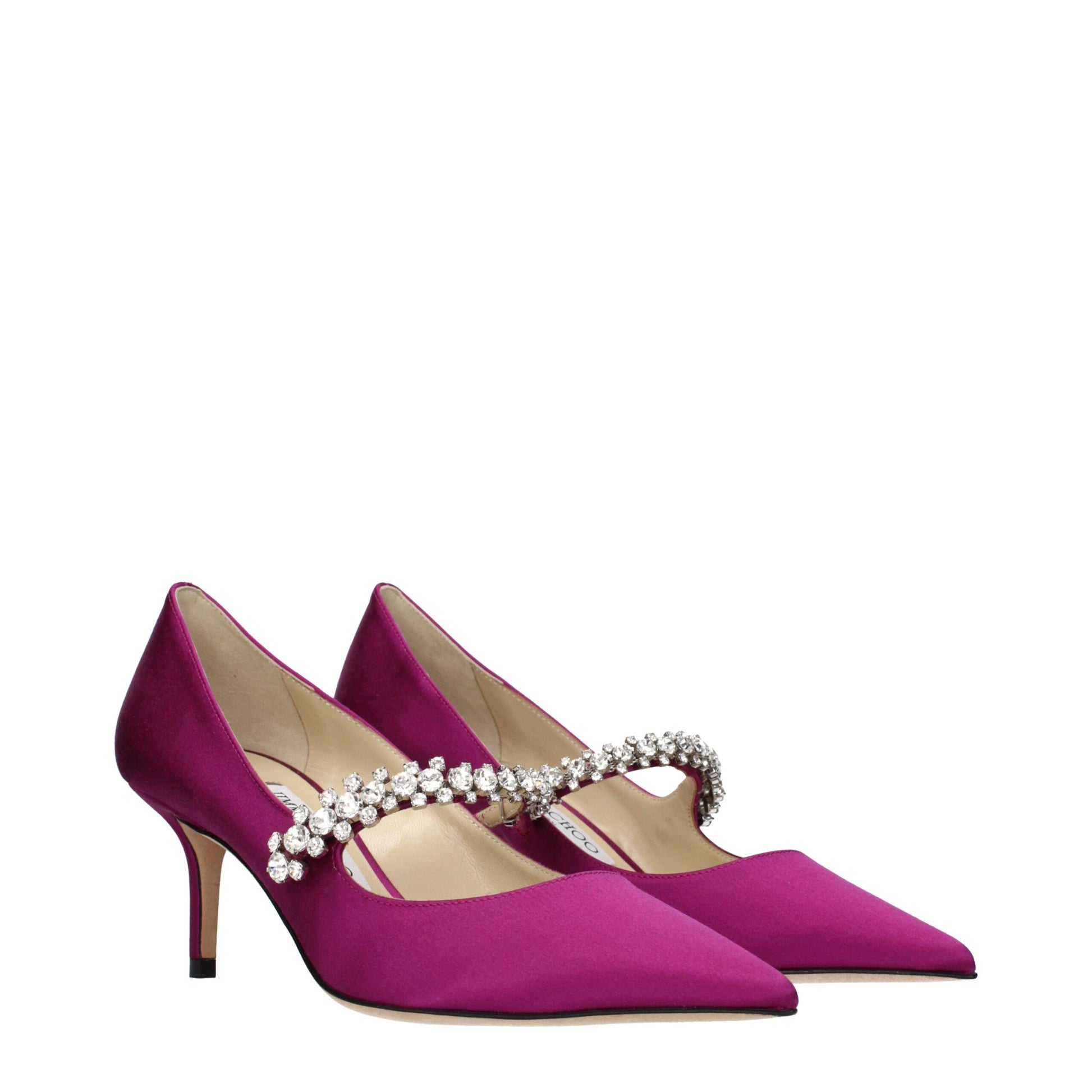 Pink Satin Mid Heel Pumps Shoes Jimmy Choo