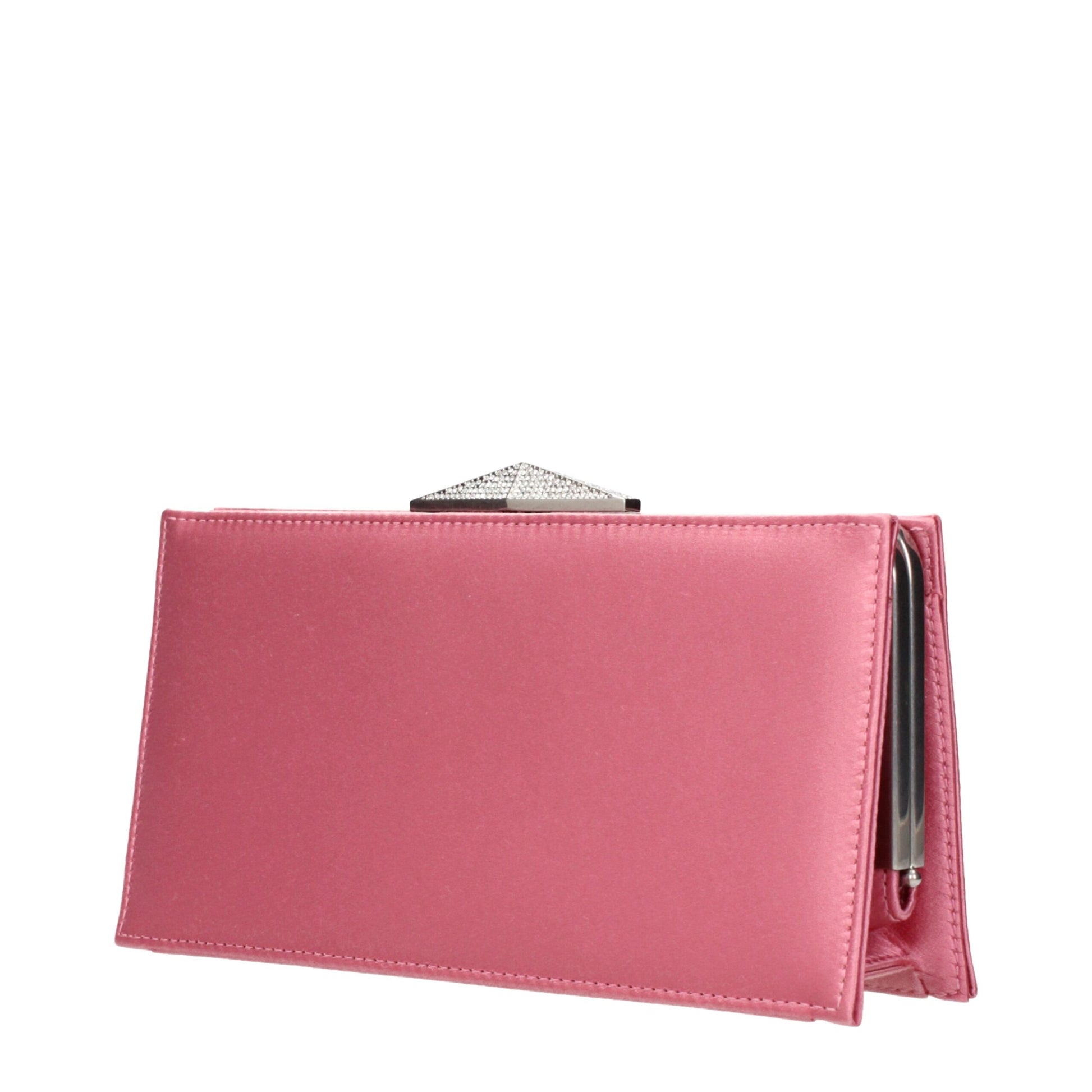 Pink Satin Clutch Bag Bags Jimmy Choo