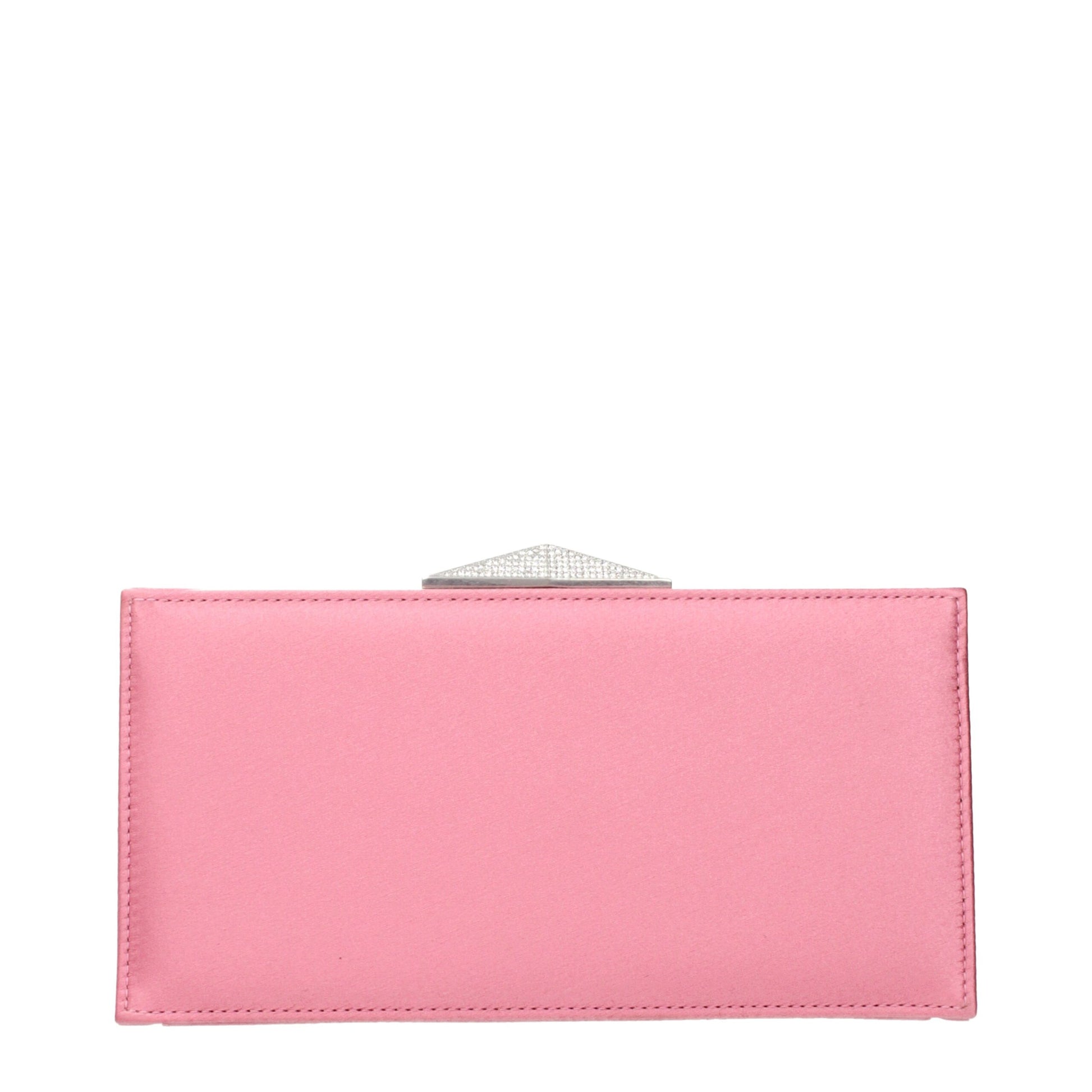 Pink Satin Clutch Bag Bags Jimmy Choo