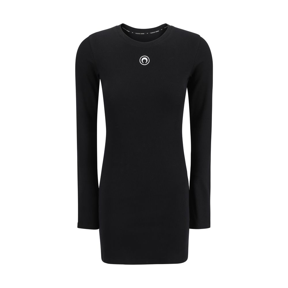 Black Cotton Casual Dress Dress Marine Serre
