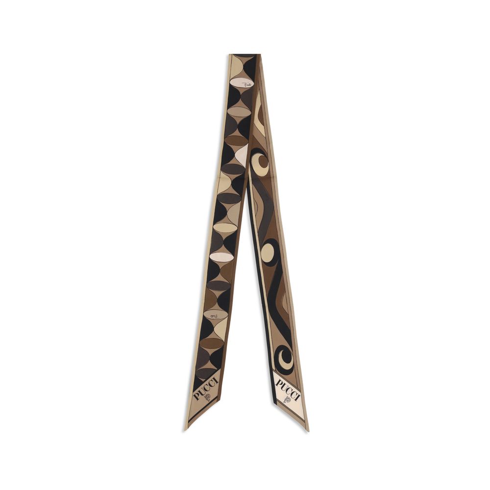 Brown Silk Scarf Scarve Emilio Pucci