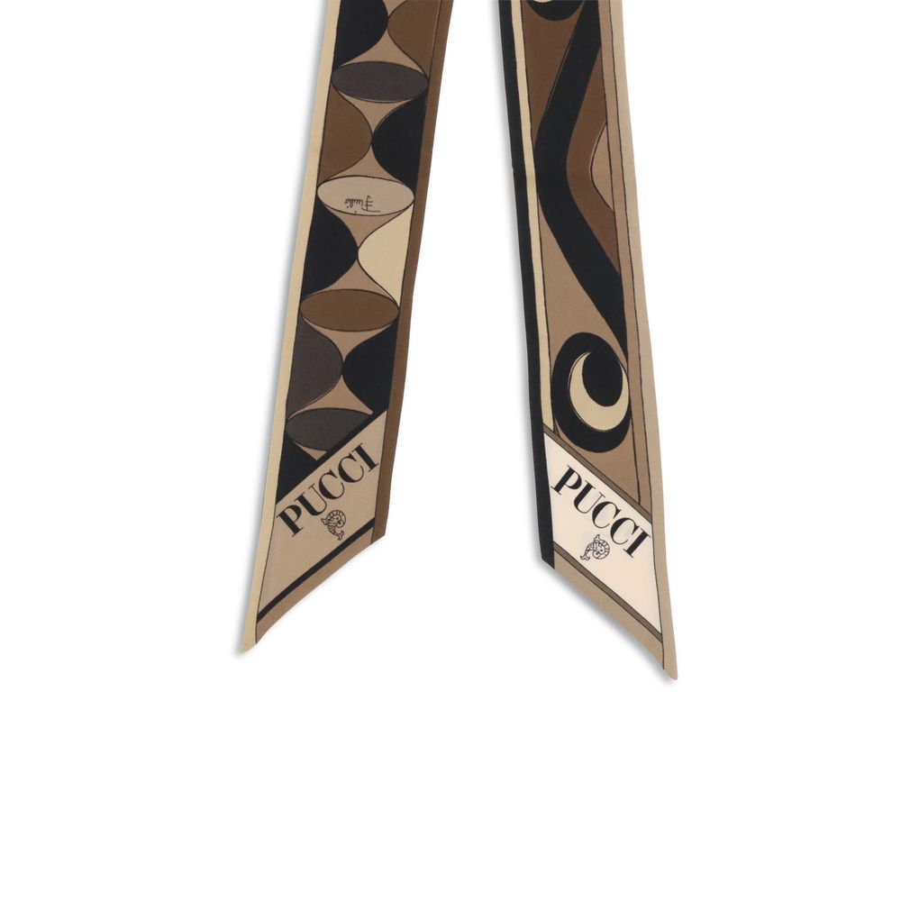Brown Silk Scarf Scarve Emilio Pucci