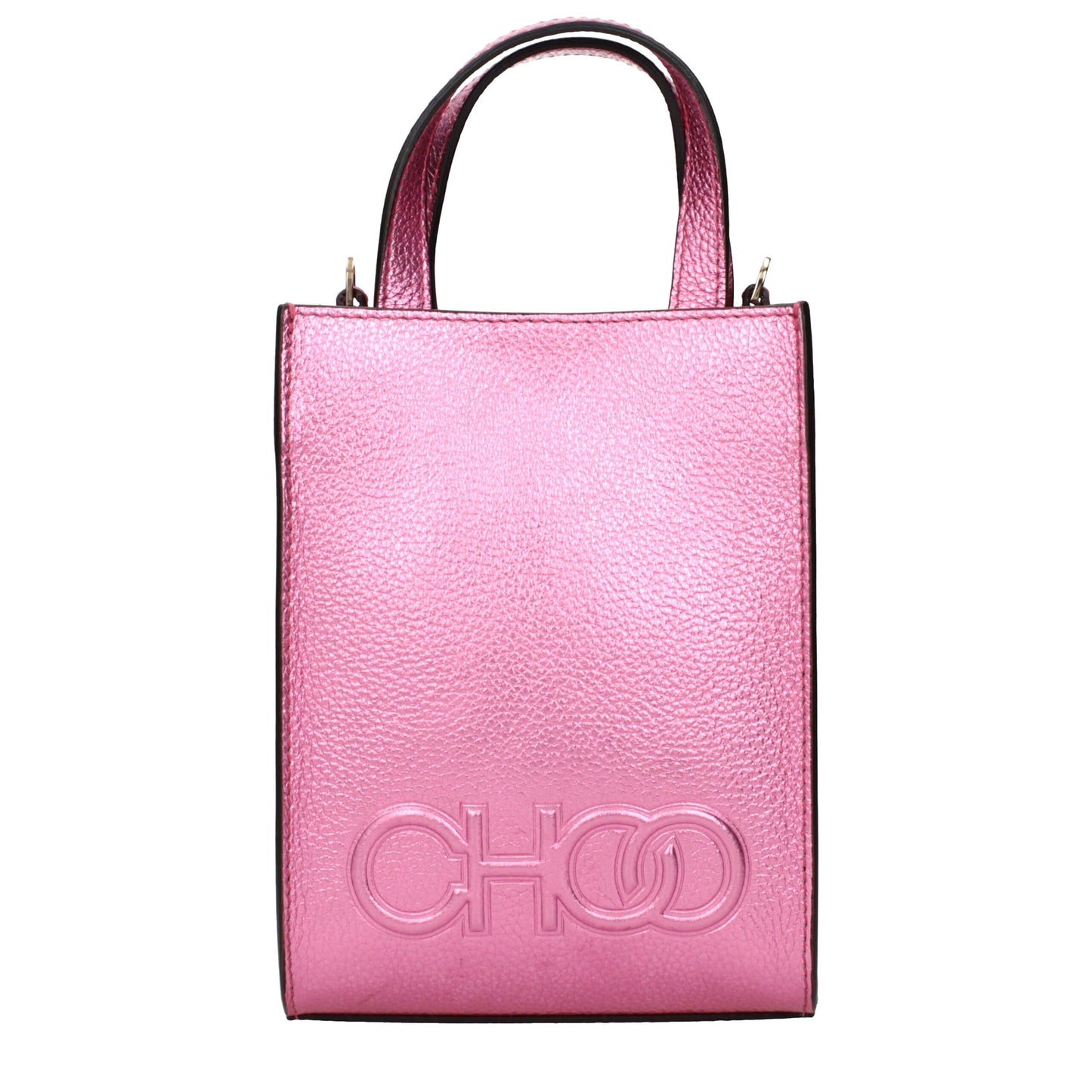 Pink Leather Handbag Bags Jimmy Choo