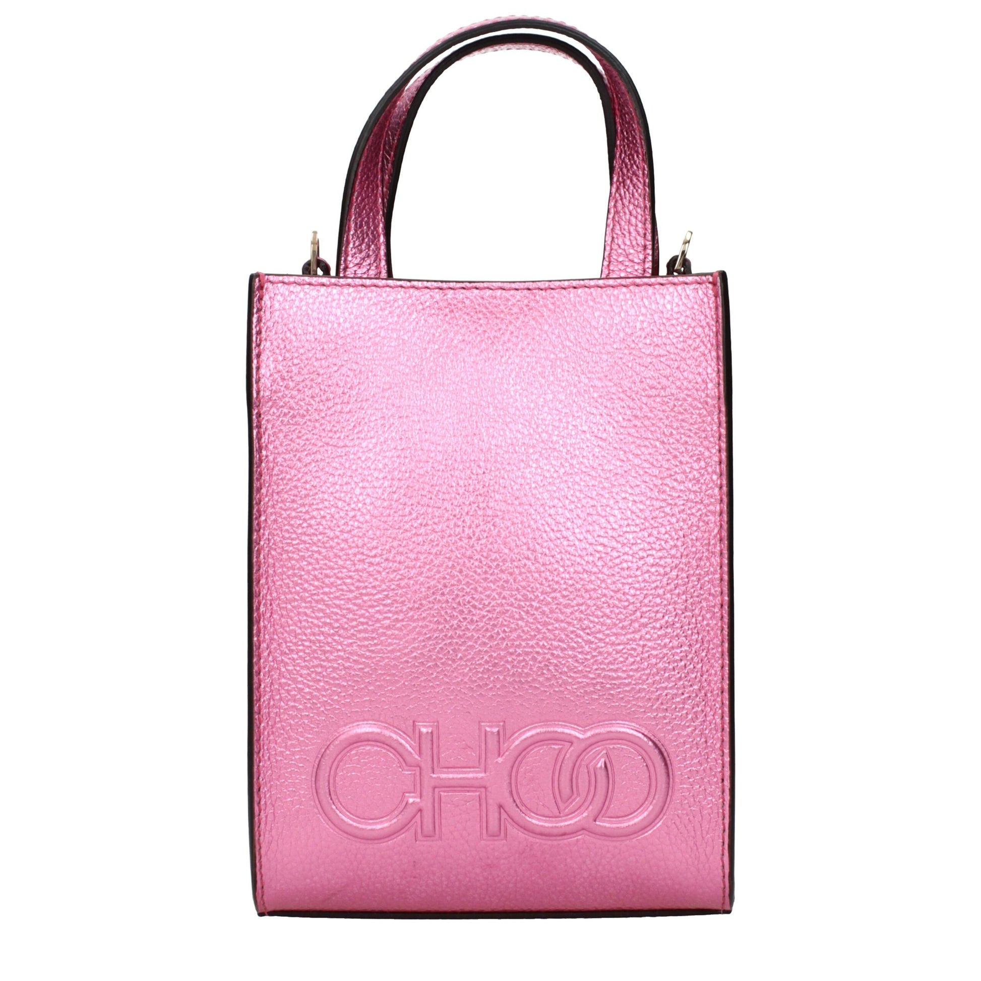 Pink Leather Handbag Bags Jimmy Choo
