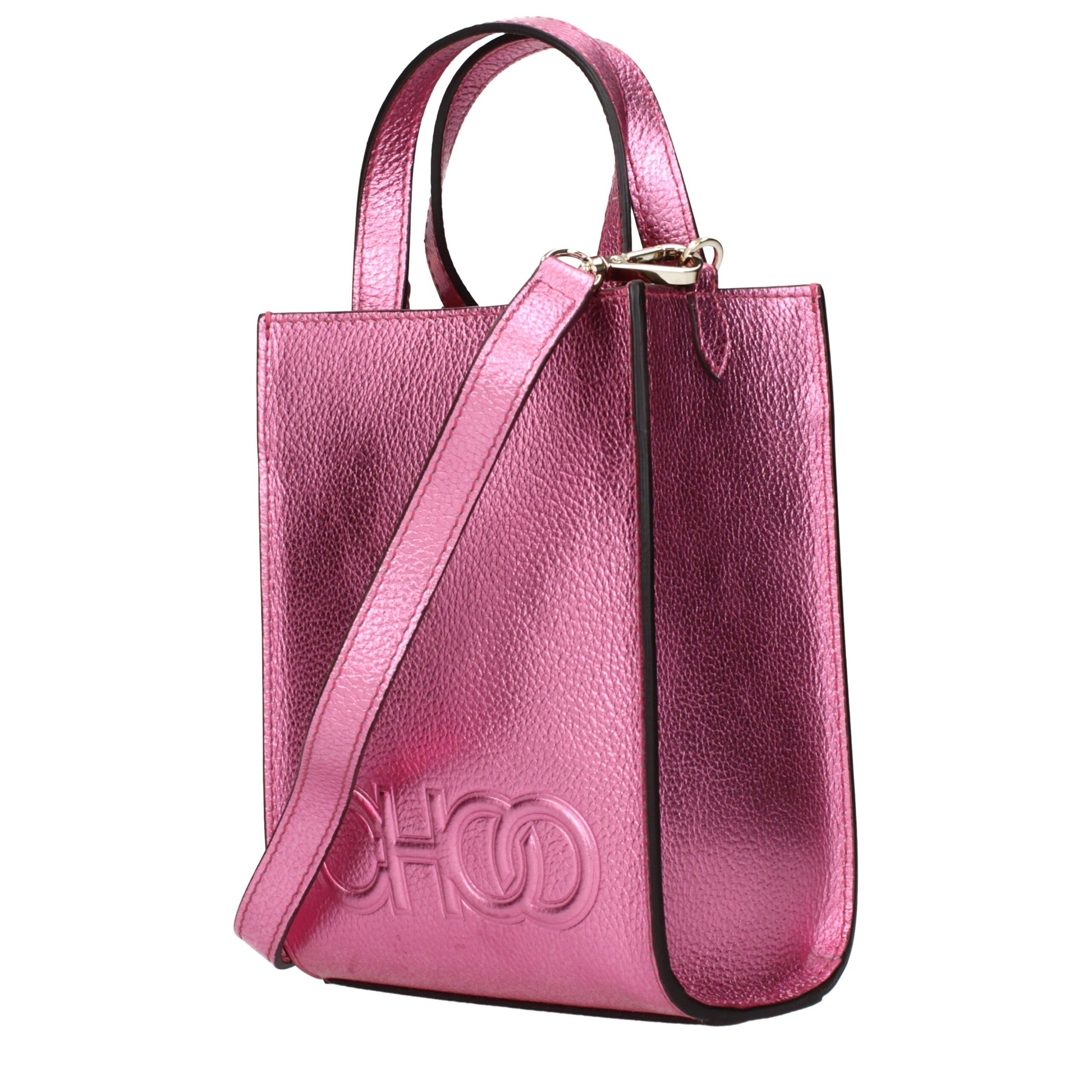 Pink Leather Handbag Bags Jimmy Choo