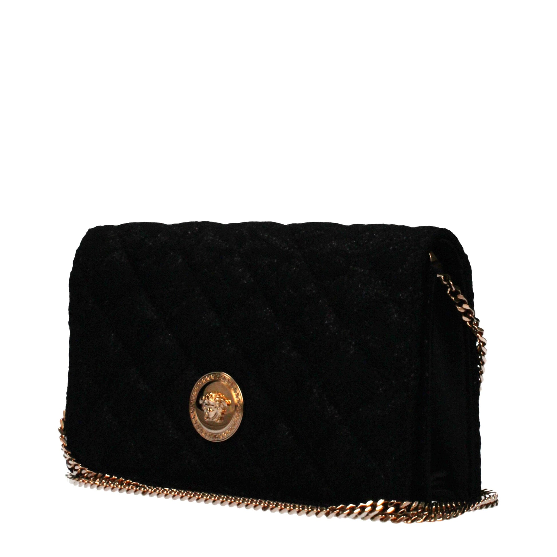 Black Fabric Clutch Bag Versace