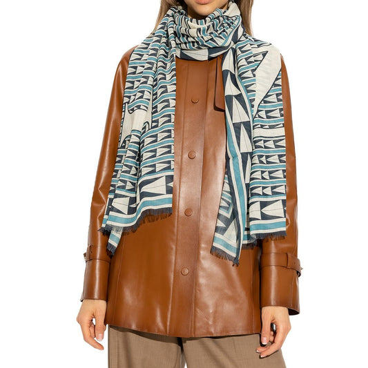 Blue Wool Scarf Lanvin