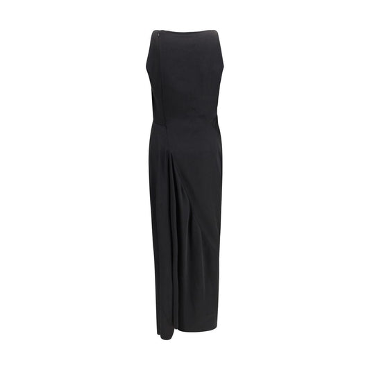 Black Polyester Cocktail Dress