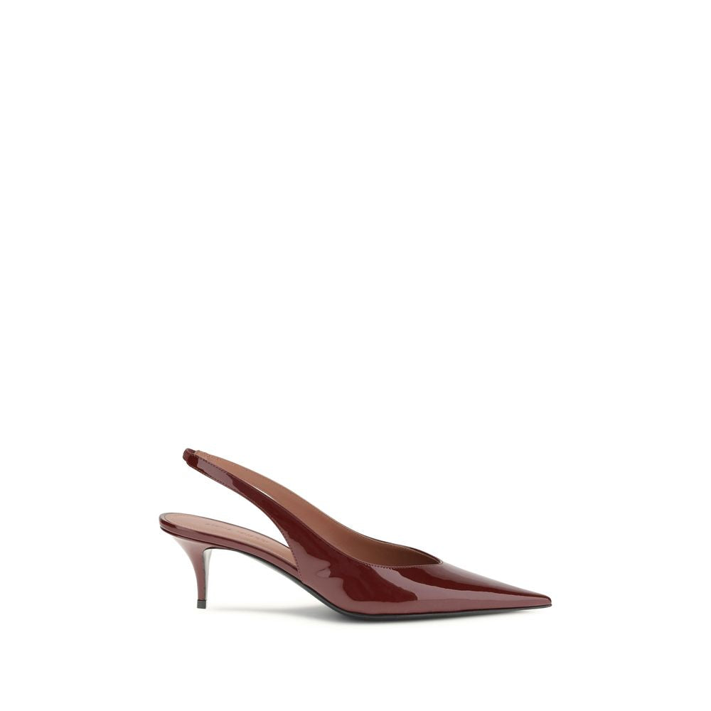 Bordeaux Calf Leather Bos Taurus Mid Heel Pumps