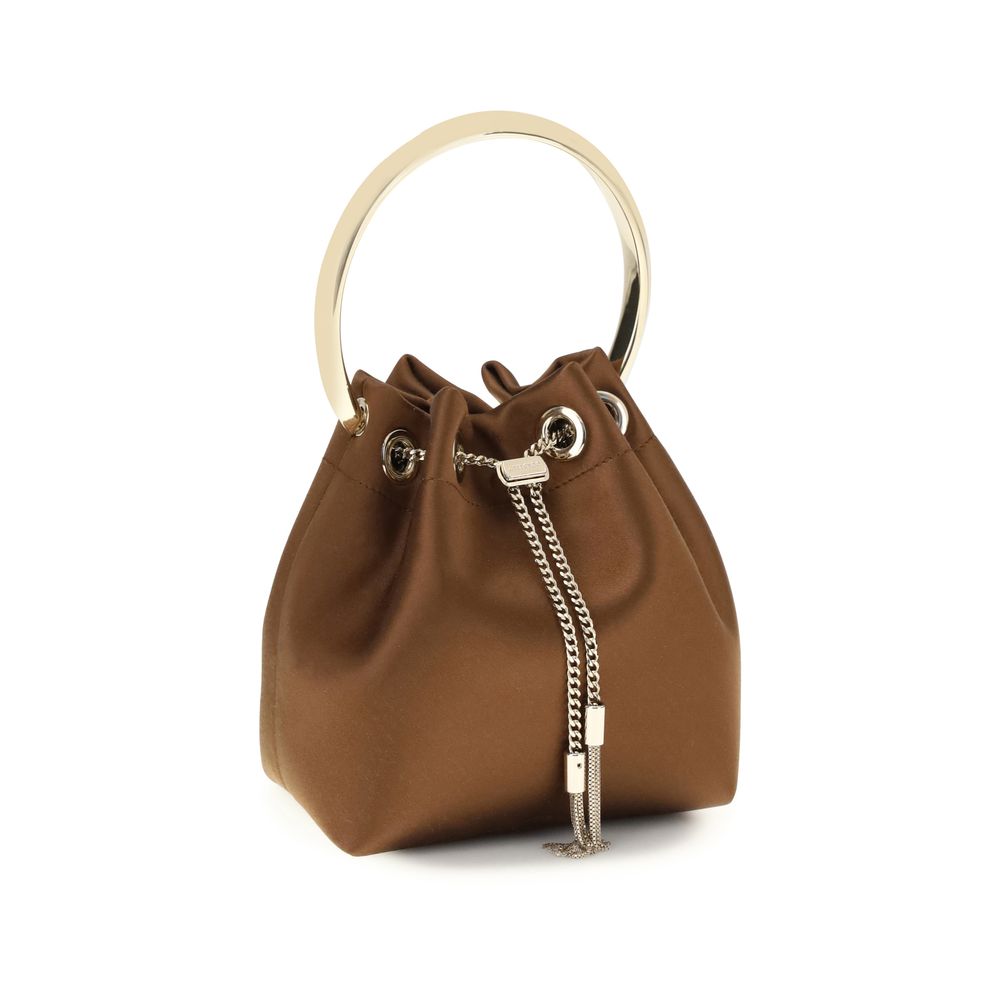 Brown Silk Shoulder Bag